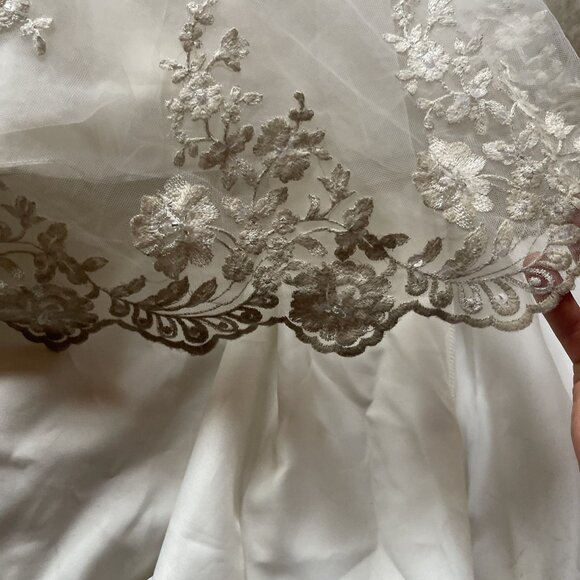 Alfred Angelo Wedding Dress Women’s Sz 22 White Bridal Gown Formal Lace Read - Picture 8 of 16